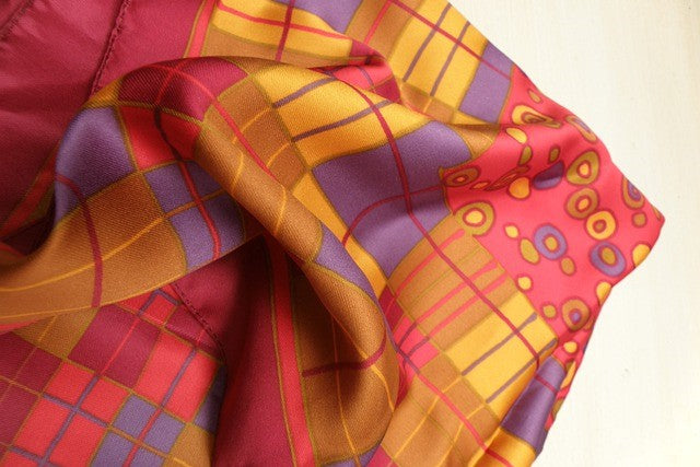 Silk Scarf Golden Pink