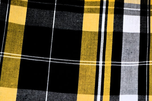 Plaid Yellow and Black scarf